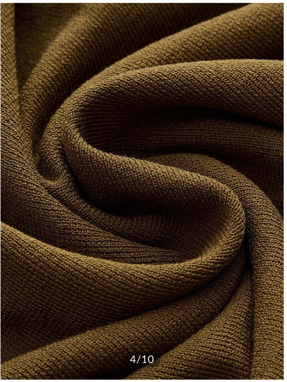 NWT Commense Olive Draped V-Neck Knit Top Size S - Picture 4 of 6